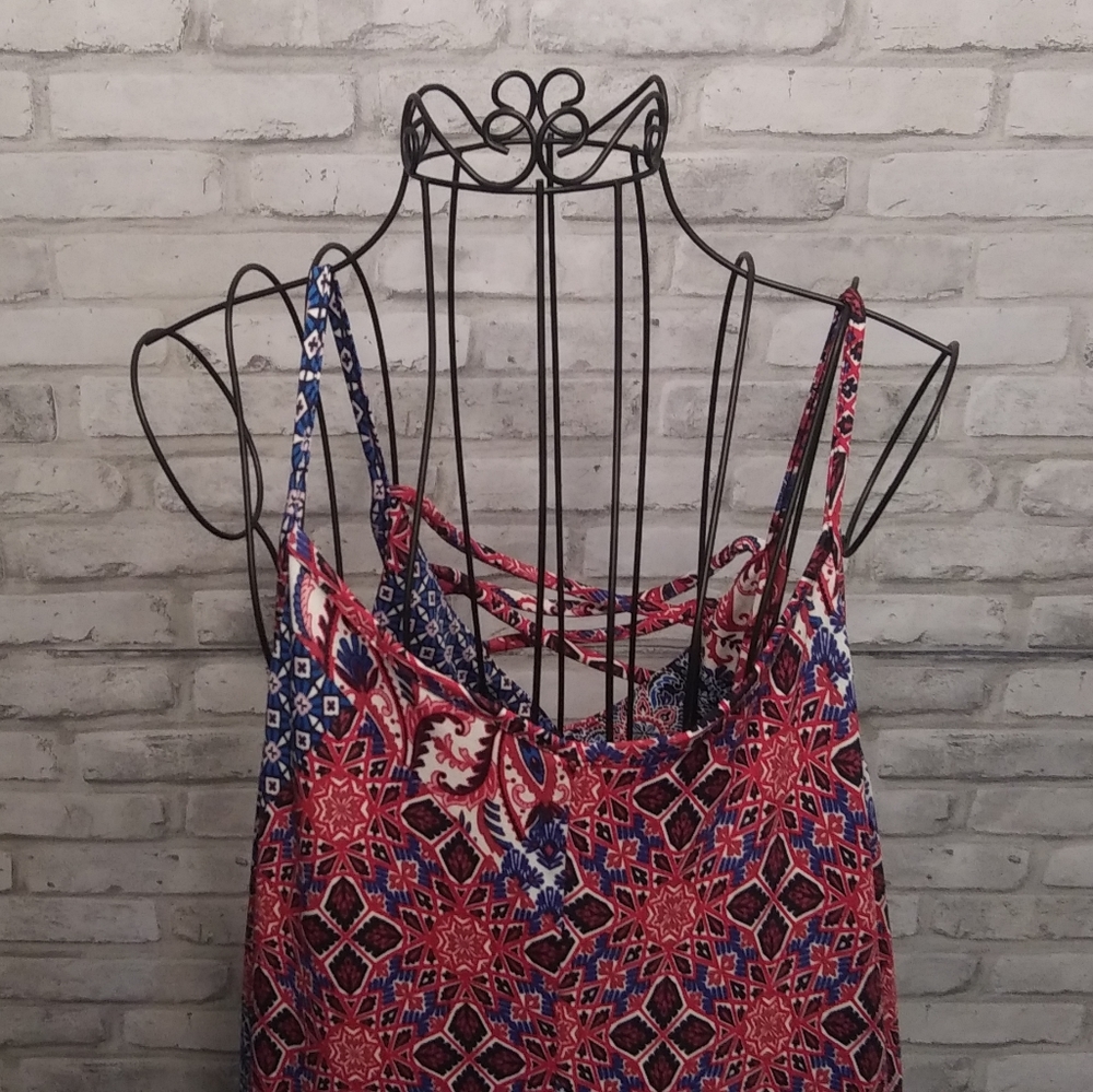 Nina Leonard Spaghetti Strap Dress